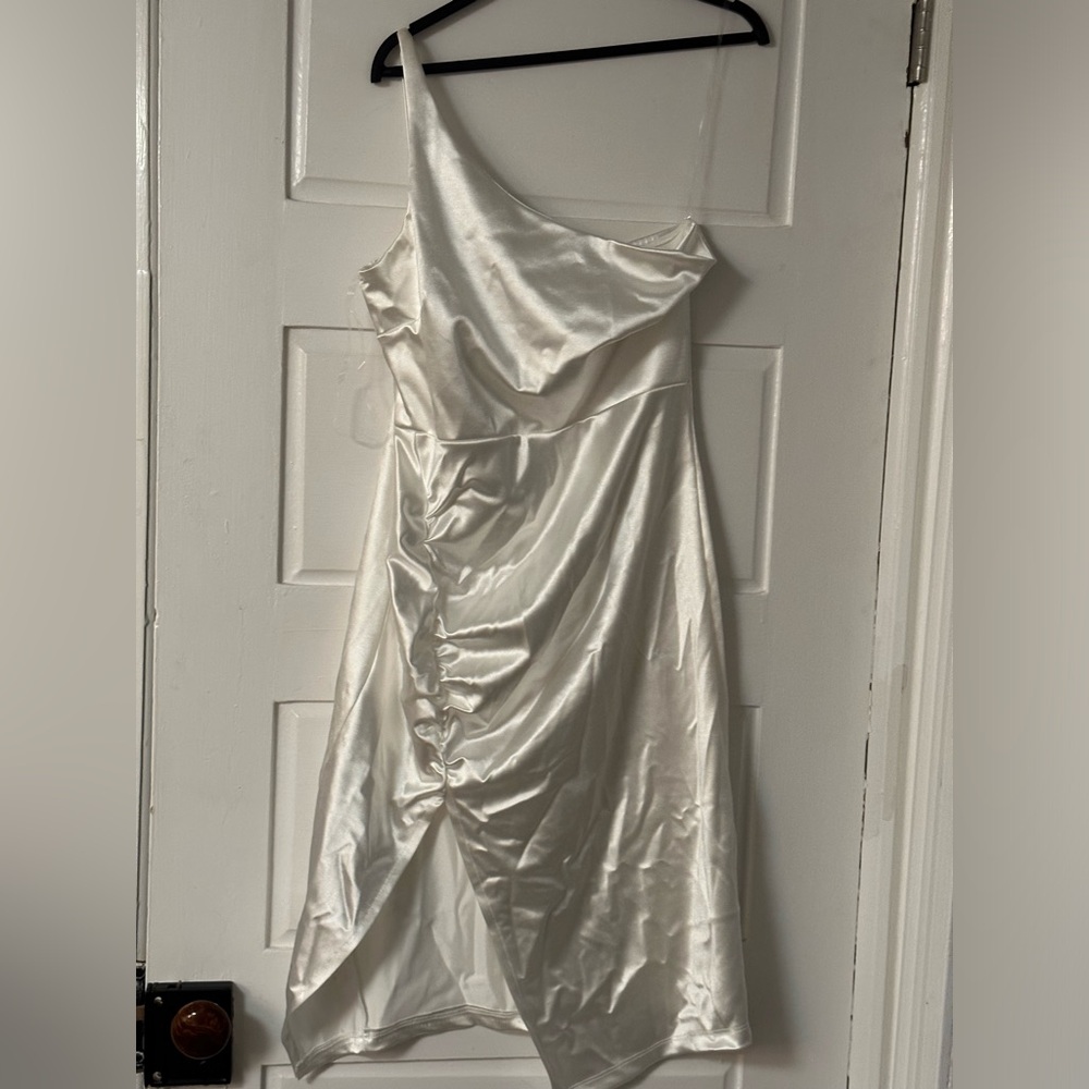 Windsor White Satin Dress
